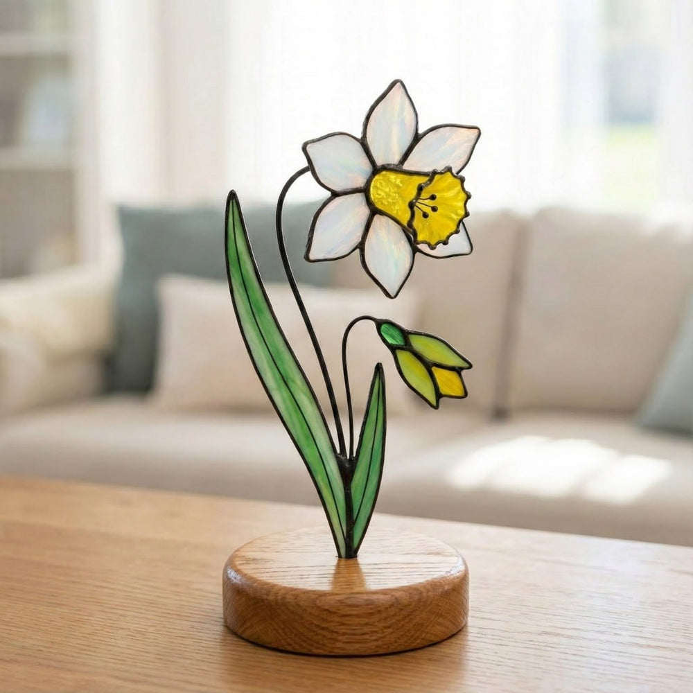 Stained glass birth month flowers by BellaGlowGlass